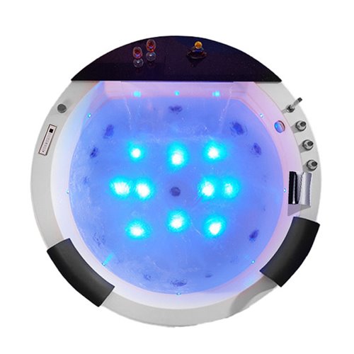 Wanna z hydromasażem okrągła do zabudowy + obudowa 170x170 cm Della 916