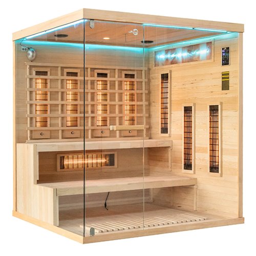 Sauna na podczerwień 4 osobowa + kamienie solne 180X160X200CM MO-EP4RSP XL Infrared Mazur
