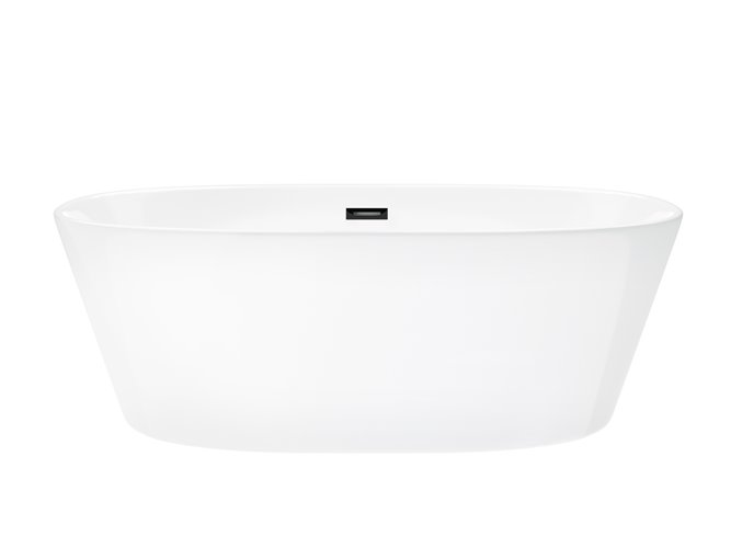 Wanna akrylowa, wolnostojąca Salina Corsan 170 cm korek klik-klak czarny