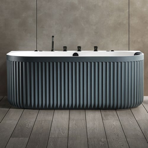 Wanna wolnostojąca przyścienna z hydromasażem 170x85 cm MUE-005GBW