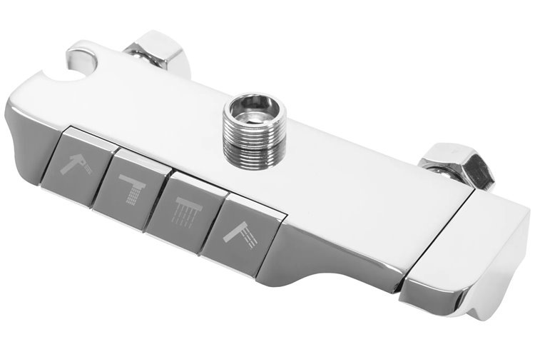 Chromowany zestaw prysznicowy z wylewką Max Rea