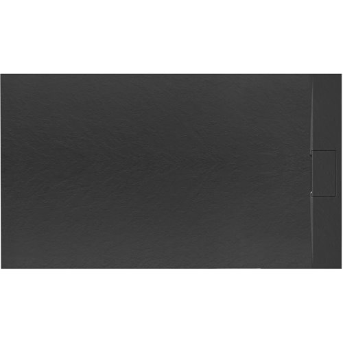 Brodzik prostokątny czarny struktura kamienia smc 120x80 Bazalt Black Rea