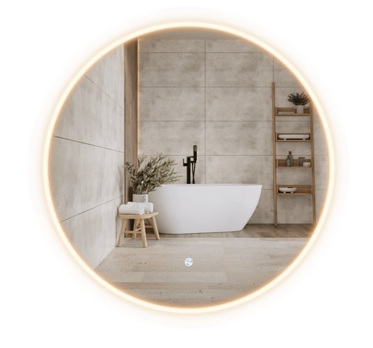Lustro łazienkowe okrągłe 60 cm oświetlenie LED Tondo Corsan