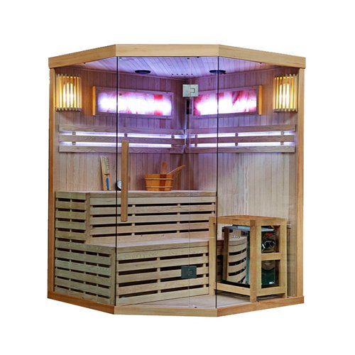 Sauna fińska 6 osobowa wysokotemperaturowa 8KW Harvia 180x180 cm Kemi7