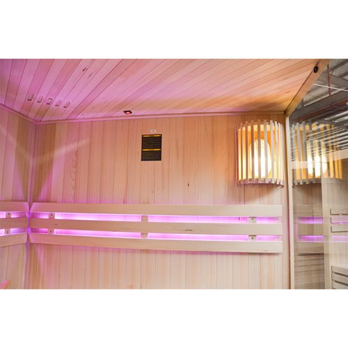 Sauna fińska 5-osobowa narożna 150x150 cm piec Harvia 6KW Bodo4
