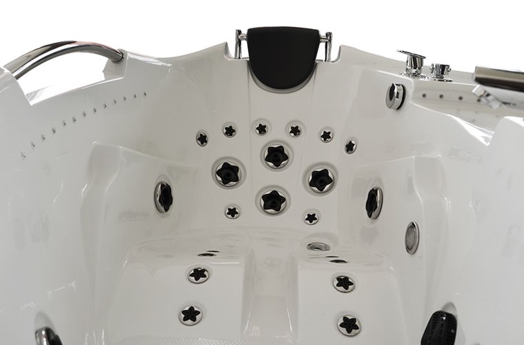 Wanna z hydromasażem narożna lewa 135x135 cm MUS-1085