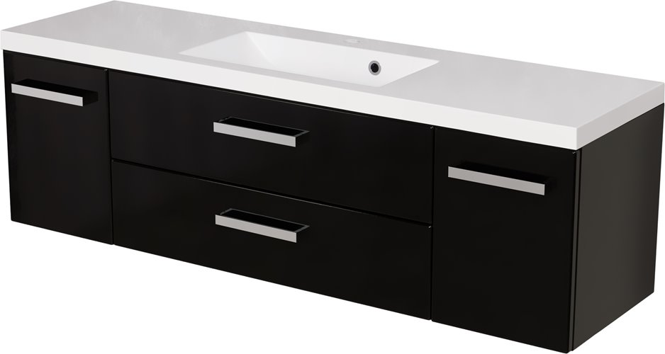 Szafka wisząca z umywalką 140/39C Clever seria Fokus C