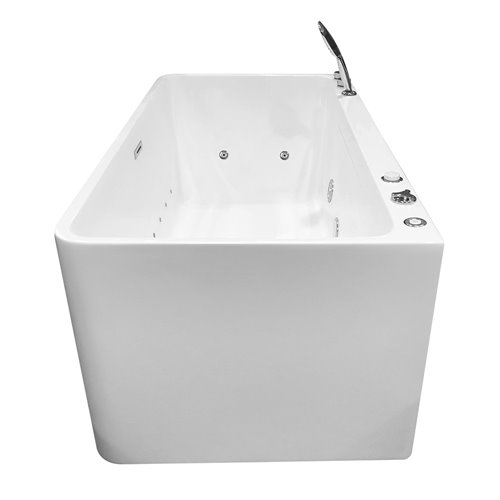 Wanna wolnostojąca z hydromasażem prostokątna konglomerat 150x75 cm MO-1801
