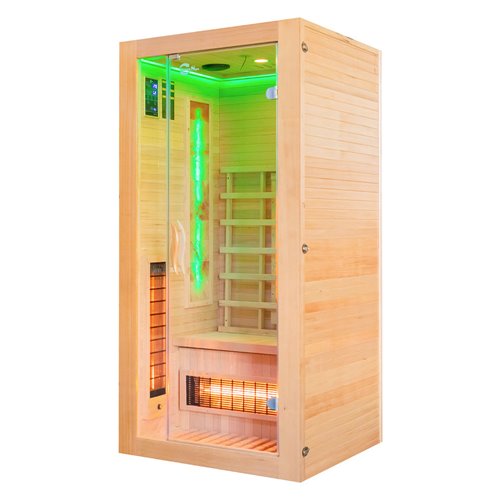 Sauna na podczerwień jednoosobowa + kamienie solne 90X90X190CM MO-EA1RS Infrared Mazur