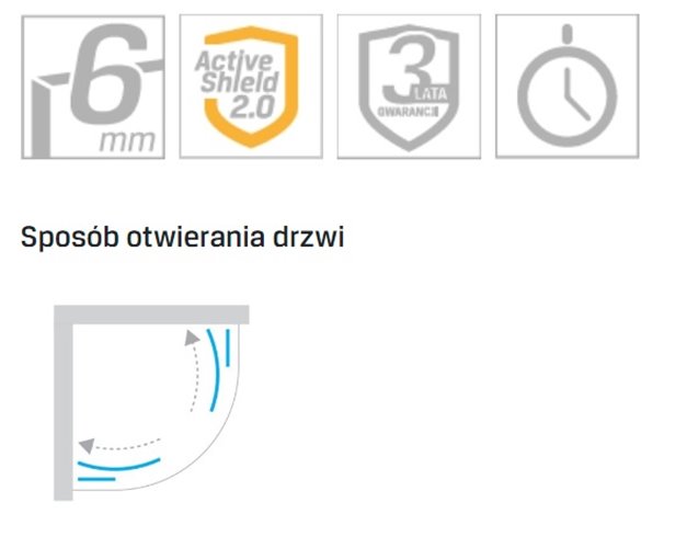 Kabina półokrągła 90x90 K-0576 New Praktic New Trendy