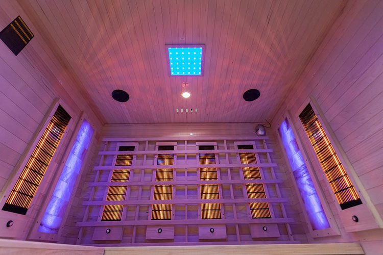 Sauna na podczerwień czteroosobowa panele sól himalajska 180X160X200CM MO-EA4R Infrared Mazur