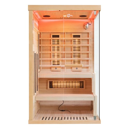 Sauna na podczerwień 2 osobowa + kamienie solne 120X120X200CM MO-EP2RSL Infrared Mazur
