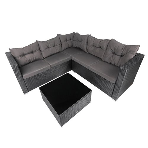 Zestaw mebli ogrodowych z technorattanu narożnik tarasowy Salto