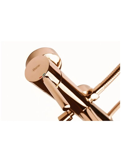 Miedź połysk Bateria wannowa kolor miedzi Lungo Rea