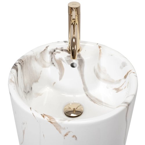 Umywalka wolnostojąca ceramiczna Blanka Marble Marmur Rea