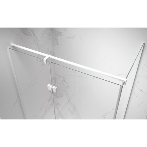 Biała kabina prysznicowa prostokątna drzwi uchylne 110x90 KZ03B