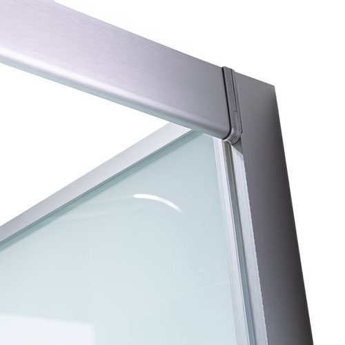 Kabina prysznicowa zabudowana prostokątna profil szczotkowany 100x80 Alma Lewa