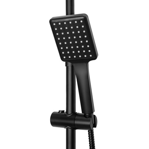 Czarny zestaw prysznicowy z wylewką Maximus Rea Black