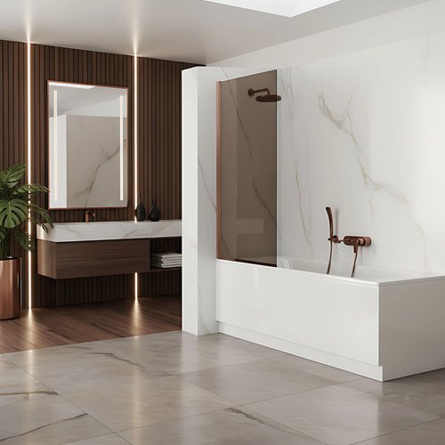 Miedź szczotkowana parawan nawannowy 80 cm Elegant Rea zdjęcie 7