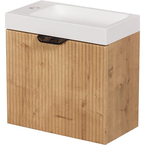Szafka łazienkowa wisząca z umywalką dąb burlington 40 cm Fresco Gante