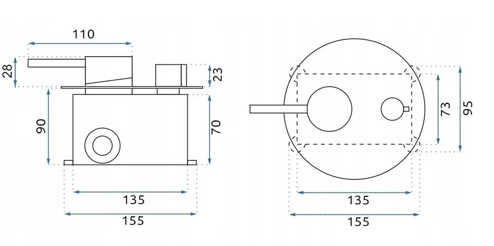 Miedź szczotkowana zestaw wannowo-prysznicowy podtynkowy box Lungo Rea