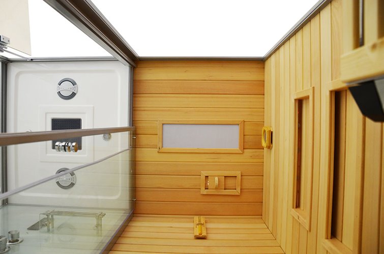 Sauno kabina prysznicowa prostokątna 180x110 cm MO-1752W PRAWA TRIO