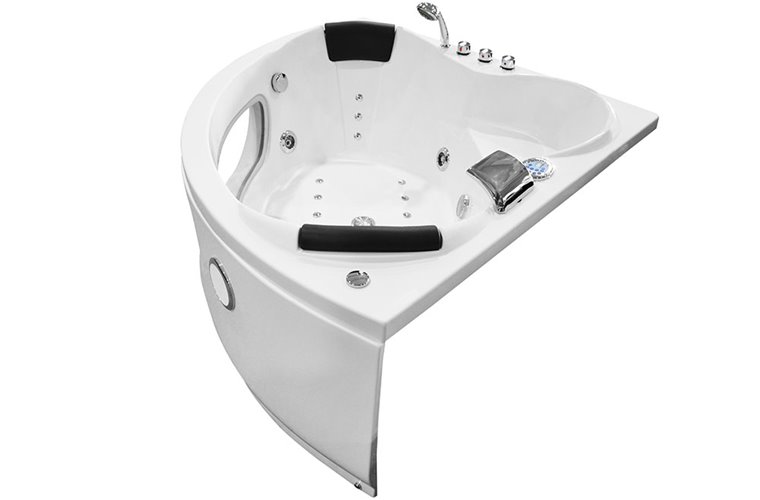 Wanna z hydromasażem narożna Turbo 140x140 cm MO-1001
