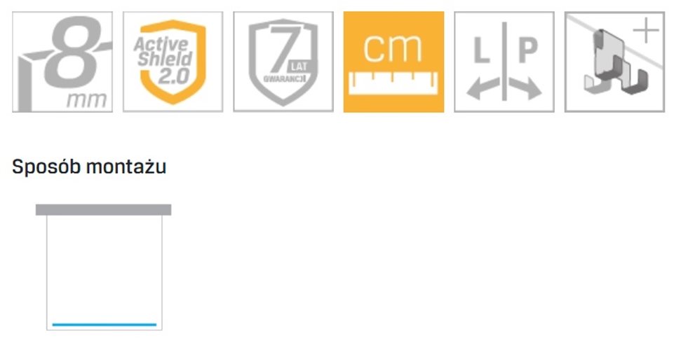 Ścianka prysznicowa 120 cm EXK-0037 New Modus New Trendy