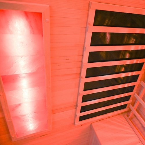 Sauna na podczerwień 4-osobowa 150x120 cm grzejniki kwarcowe i karbonowe Alta3 Infrared