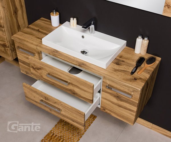 Szafka wisząca z umywalką 120/39C FKS seria Fokus NE