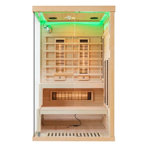 Sauna na podczerwień 2 osobowa + kamienie solne 120X120X200CM MO-EP2RSP Infrared Mazur