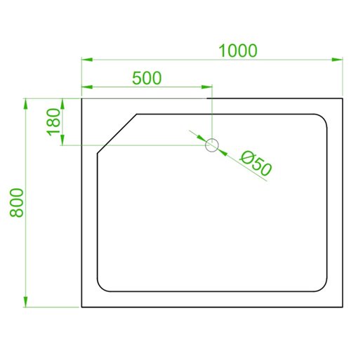 Kabina prysznicowa zabudowana prostokątna profil szczotkowany 100x80 Alma Prawa