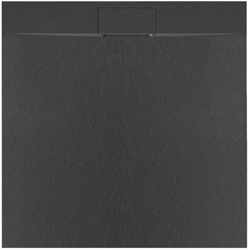 Brodzik kwadratowy czarny struktura kamienia smc 90x90 Bazalt Black Rea