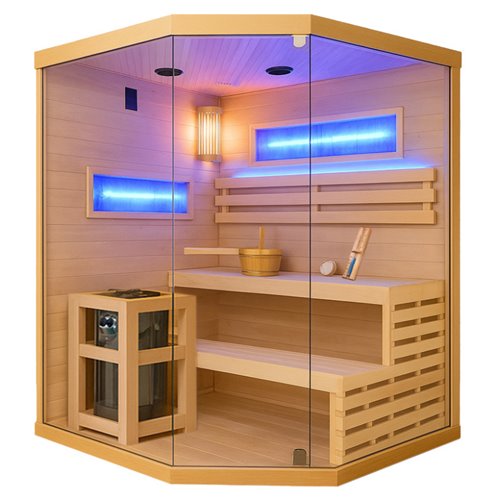 Sauna fińska 4 osobowa wysokotemperaturowa 6KW Harvia 150x150 cm Lark4-WD