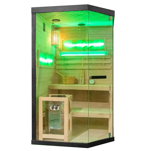 Sauna fińska 2 osobowa wysokotemperaturowa 3,5KW Harvia 120x120 cm Lark1