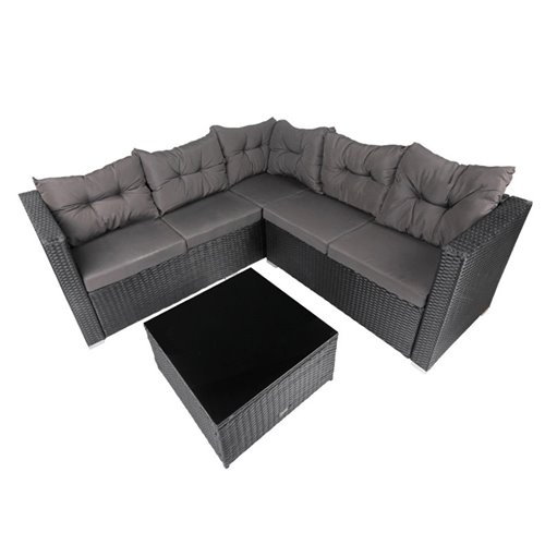 Zestaw mebli ogrodowych z technorattanu narożnik tarasowy Salto