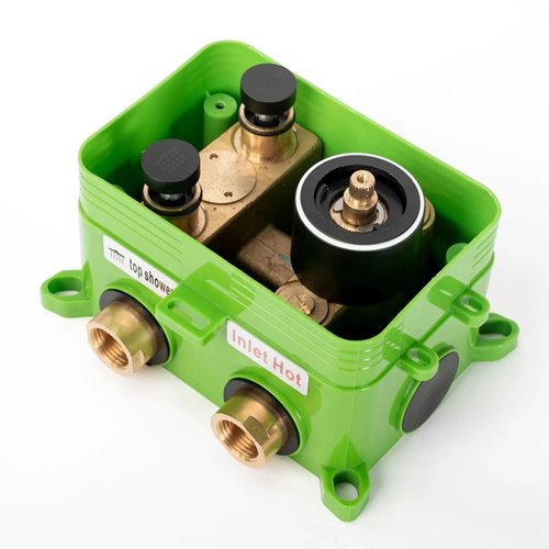 Miedziany połysk zestaw prysznicowy podtynkowy z termostatem Lungo Rea