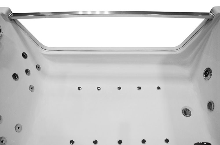 Wanna z hydromasażem przyścienna podwójna 176x121 cm MO-0056