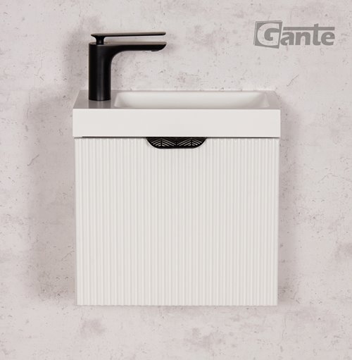 Szafka łazienkowa wisząca z umywalką biały mat 40 cm Fresco Gante