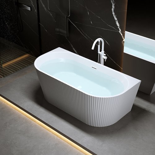 Wanna wolnostojąca przyścienna korek oraz przelew biały 150 cm Carlo Hydrosan