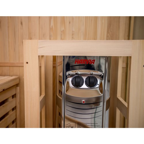 Sauna fińska 2-osobowa narożna 120x120 cm piec Harvia 3,5KW Bodo2