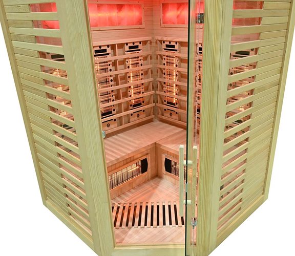 Sauna na podczerwień kamień solny + turmaliny 150X150X190CM MO-RL3CST Infrared Mazur