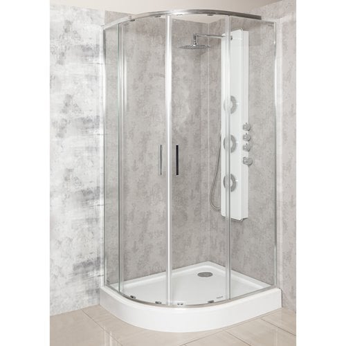 Kabina prysznicowa asymetrczyna z brodzikiem prawa 100x80 Solid RA Kerra