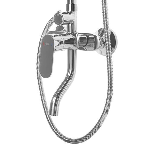 Chromowany zestaw prysznicowy z wylewką Salton Rea