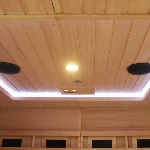 Sauna Combo na podczerwień + fińska 4-osobowa 160x160 cm Helsi3 6KW