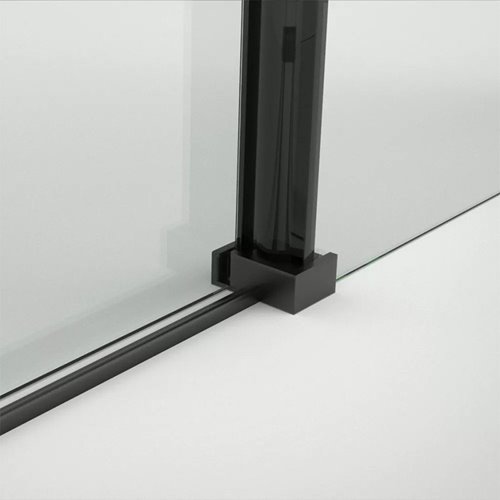 Czarne drzwi prysznicowe do wnęki 145-150 cm rozsuwane ZBB-1506