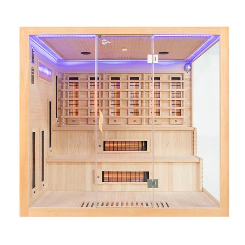 Sauna na podczerwień 4 osobowa + kamienie solne 220X200X200CM MO-EA4RS XXL Infrared Mazur