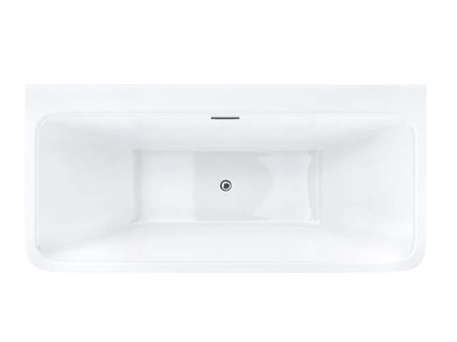 Wanna akrylowa, przyścienna wolnostojąca Iseo Corsan 160 cm korek klik-klak chrom