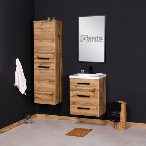 Szafka wisząca z umywalką 50 cm kolor dąb naturalny 39/3 seria Fokus Loft Gante