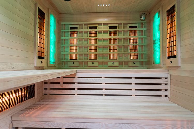 Sauna na podczerwień czteroosobowa panele sól himalajska 180X160X200CM MO-EA4R Infrared Mazur